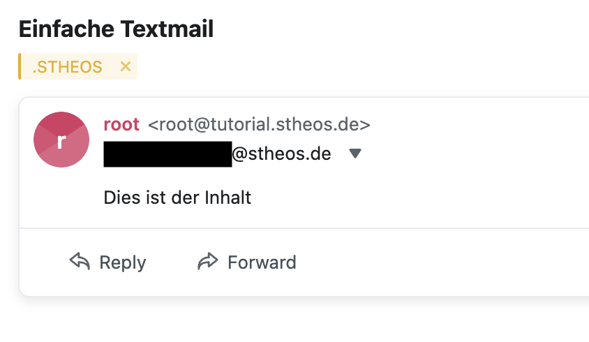 Einfache Textmail